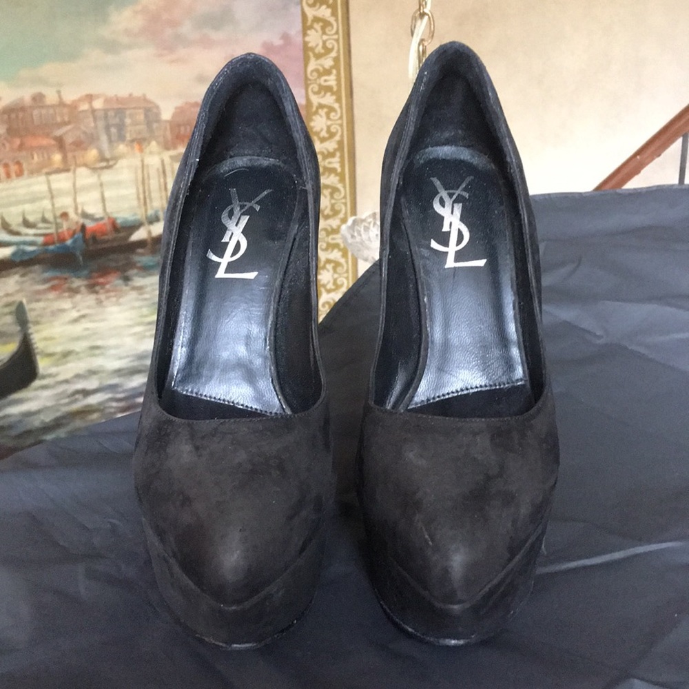 Ysl Black Platform Pump - image 1